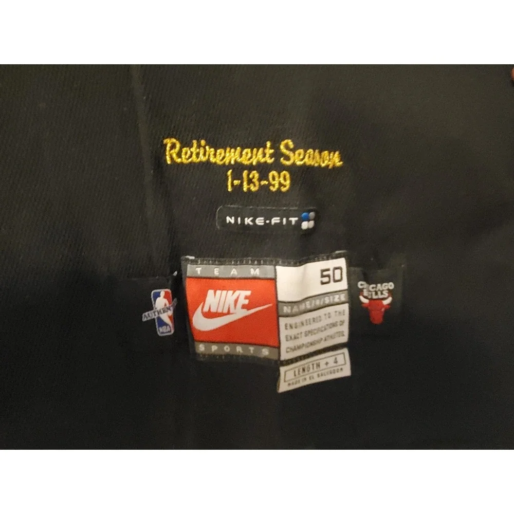 Michael Jordan Autographed Black Retirement Jersey with‎ Upper Deck Hologram COA - Picture 3 of 9